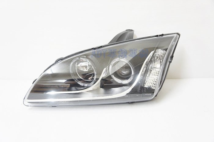 ~~ADT.車燈.車材~~FORD FOCUS 05 06 07 08 MK2 仿R8 CCFL光圈 LED燈眉大燈一組