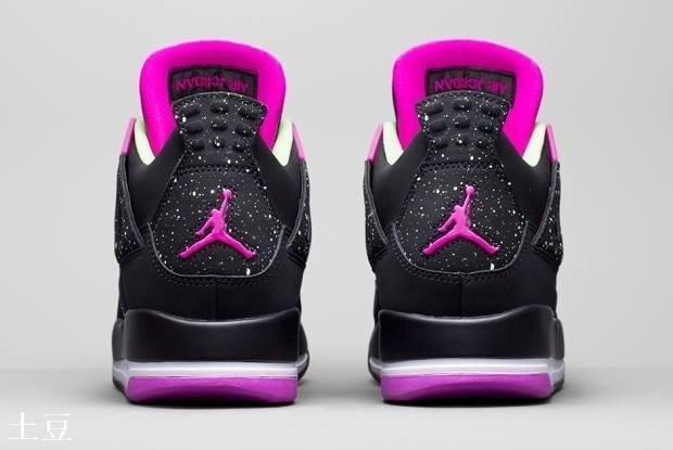 土豆）NIKE AIR JORDAN 4 Retro 30TH 30周年黑紫蘋果綠潑墨705344-027