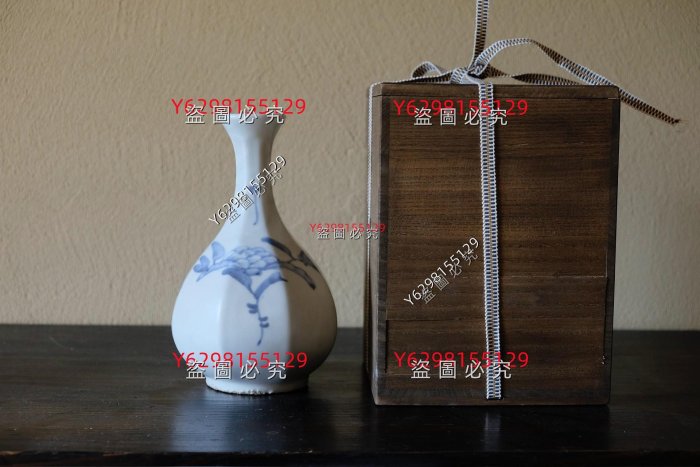 19世紀李朝白瓷染付青花面取瓶德利染付高麗青瓷李朝青瓷分院窯提
