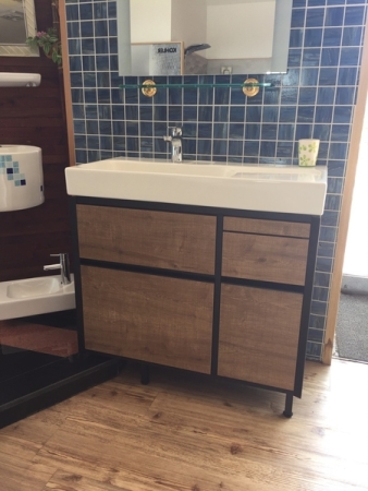 【麗室衛浴】 美國KOHLER活動促銷 90公分一體面盆K-96121T-1+多功能浴櫃K-96104T-M-H14 product lightbox image 1