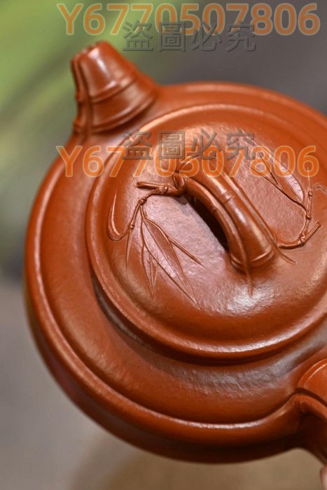 可議價雙線竹鼓/罡心齋唐珊作品/容量230cc/家藏朱泥紫砂茶具收藏【二手