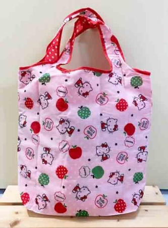【震撼精品百貨】Hello Kitty 凱蒂貓~三麗鷗 KITTY~雙面環保收納袋-蘋果*35556