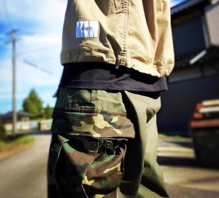 希望商店】WTAPS JUNGLE STOCK/TROUSERS/COTTON 21AW 拼接迷彩口袋軍褲