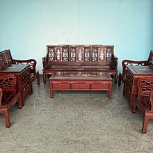 【永茂二手家具館】新竹2手傢俱中古家電*RW090201*花梨木8件組*客廳家具 原木家具 電視櫃 鞋櫃 沙發 茶几 實木家具 樟木 柚木 大型家具
