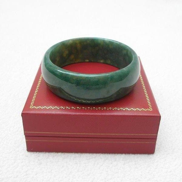 【歡喜心珠寶】【天然海草玉手鐲】玉鐲圍18圍手環「附保証書」海草玉為加強親和力與魅力之最佳寶石「專櫃精品」超低價售出