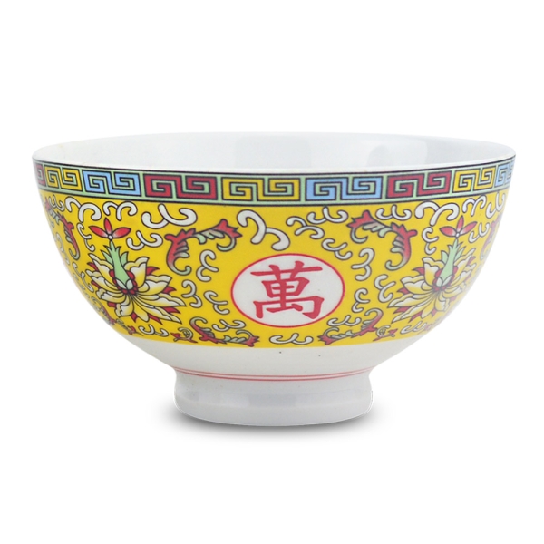 堯峰陶瓷】萬壽無疆系列6吋平盤/ 萬壽無疆飯碗(紅/黃)單入| 擺宴| 供奉