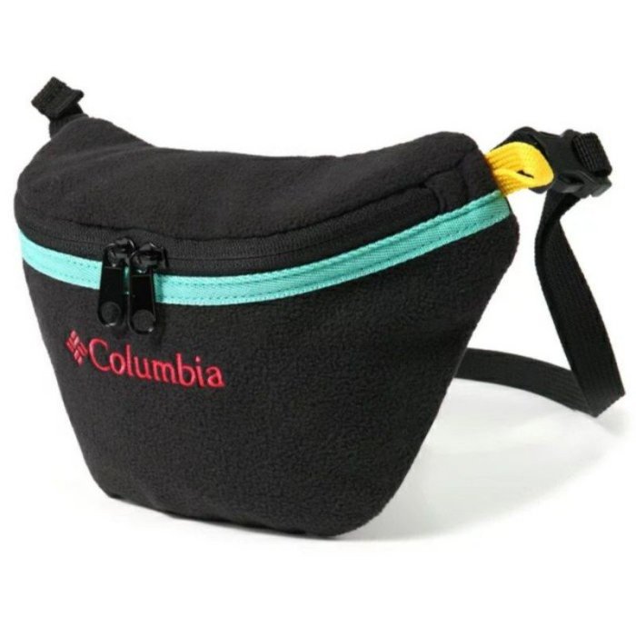 【 日趣 Rich 日貨 】超優質 日版 全新正品 Columbia 哥倫比亞 黑色質感小腰包 胸包 側背包