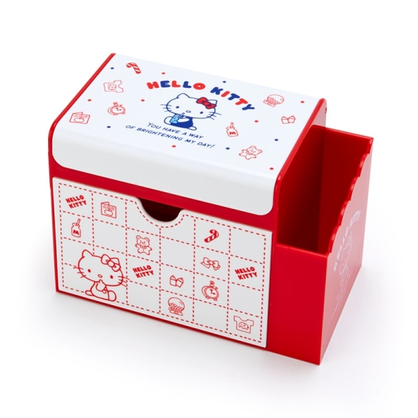 【震撼精品百貨】Hello Kitty 凱蒂貓-日本三麗鷗 KITTY可愛置物收納盒附鏡#54579