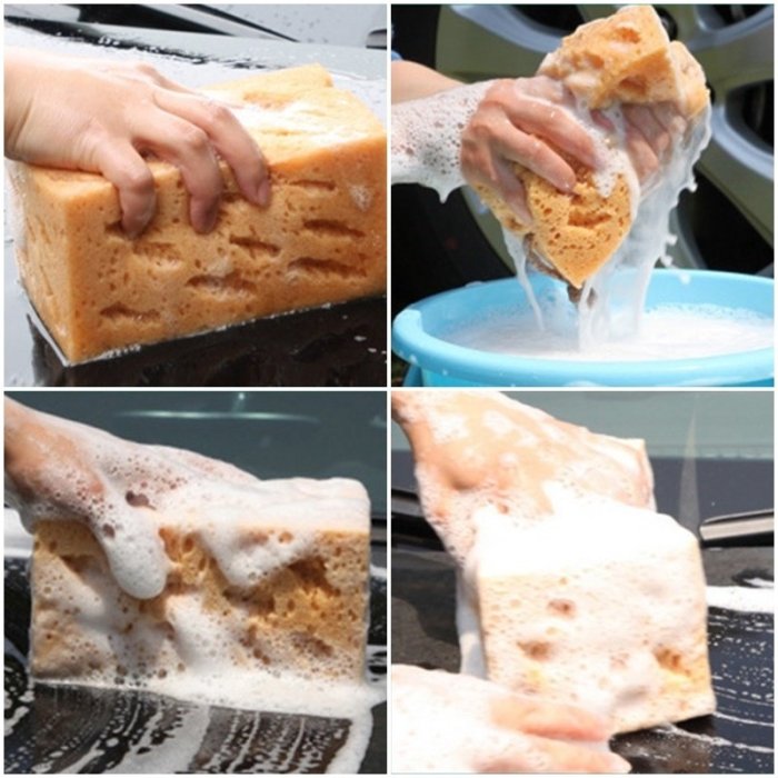 【珍愛頌】C048 加厚型 9CM 珊瑚海綿 洗車海綿 擦車海綿 泡沫海棉 吸水海棉 蜂窩狀 浴室清潔 汽車清潔 擦車