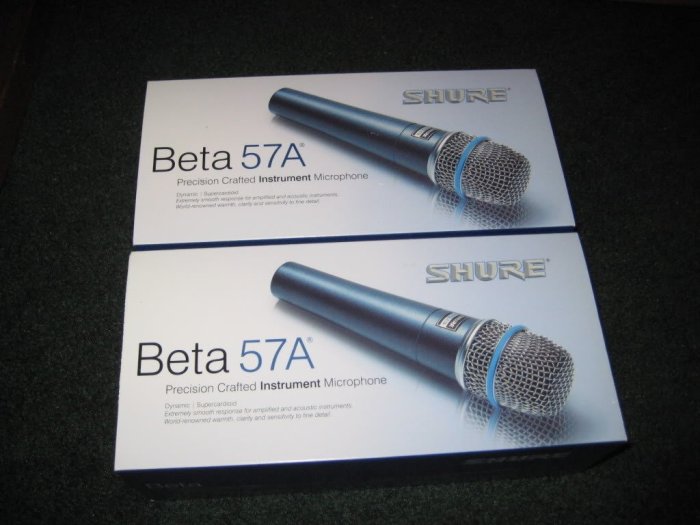 金聲樂器】全新Shure Beta 57 A 麥克風樂器收音專用| Yahoo拍賣