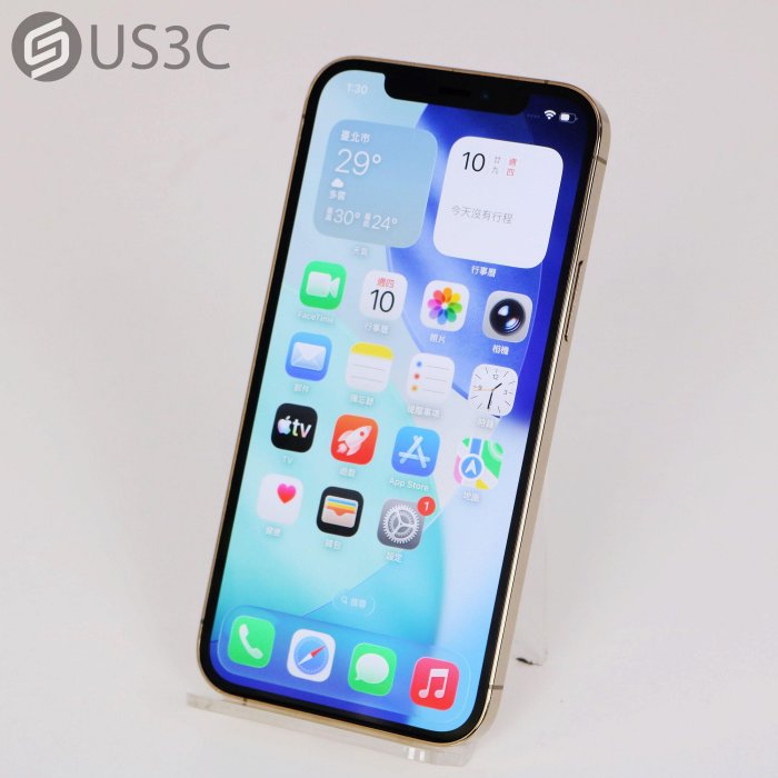 【US3C-高雄店】【一元起標】台灣公司貨 Apple iPhone 12 Pro 128G 金色 6.1吋 A14仿生晶片 Face ID 支援5G網路
