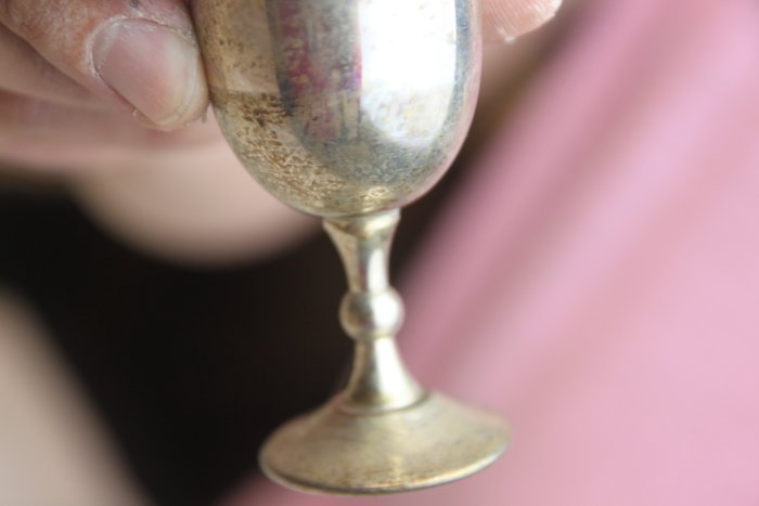 富林1231-銅鍍銀-老酒杯或老茶杯(免運費~建議自取確認) | Yahoo拍賣