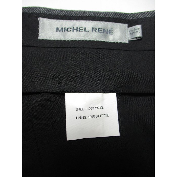 男 ~【MICHEL RENE】鐵灰色羊毛(100%)西裝長褲 34號/實量腰圍約33吋(R6C165)~99元起標~ | Yahoo拍賣