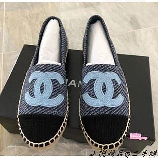 小悅精品ღ二手購CHANEL 香奈兒 小香鉛筆鞋 G29762 漁夫鞋 草編鞋 小白鞋 休閒鞋