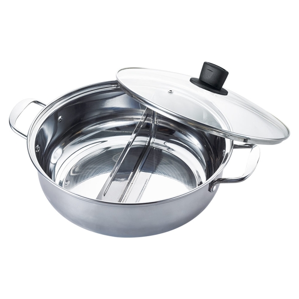 【品樂生活】PERFECT 極致316鴛鴦鍋 32cm (雙耳) KH 35132 湯鍋 火鍋 不沾鍋 圍爐