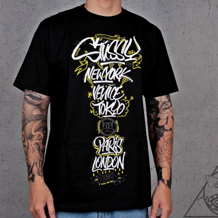 ★23AW★STUSSY & BORN X RAISED HANDSTYLES TEE Buy Stussy x Born X Raised Handstyles Tee 'Black' - 3903853