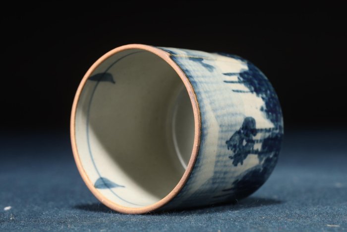 10/29結標日本手繪青花柏木林套盞BDJ0608 -茶道具侘寂日本茶道品茶煎茶