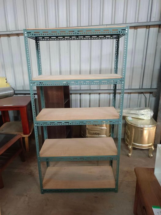【尚典中古家具】 3呎五層角鐵置物架  中古*二手*置物架*鐵架*收納架*儲物層架*落地置物架