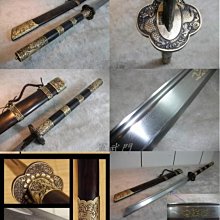 軍武門二館】康熙斬馬刀(黑檀木/手工摺疊鋼/燒刄) 銅雕/手工大刀/收藏