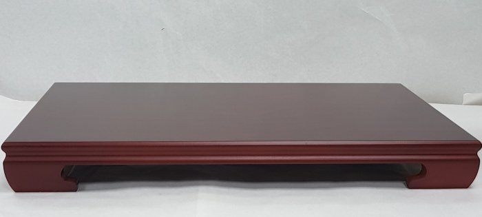 木製の花台、唐木 花台: 紫檀 木原作 透かし彫り 1.8尺 平台 大阪唐木指物工芸 no