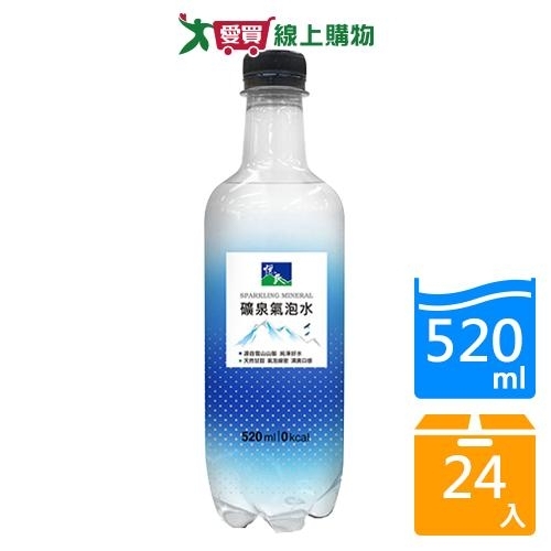悅氏礦泉氣泡水520mlx24【愛買】