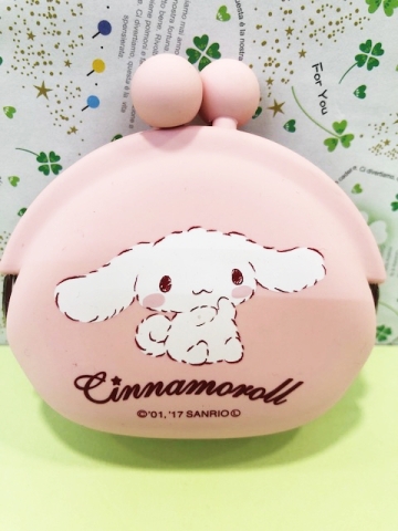 【震撼精品百貨】大耳狗 Cinnamoroll~Sanrio 大耳狗喜拿頭型矽膠零錢包-粉色#77612