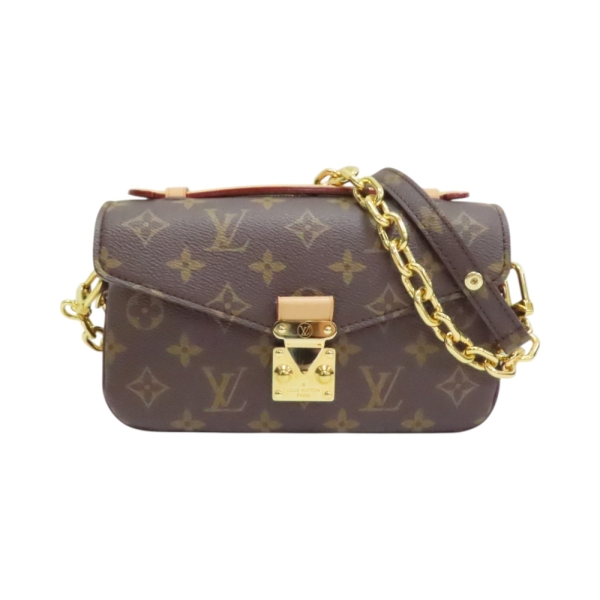 LOUIS VUITTON LV 路易威登 棕色 原花帆布 Pochette Metis East West 肩背包 M46279 【二手名牌BRAND OFF】