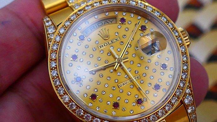 【美好時光】ROLEX勞力士18388 盒單全 Pleiades 昴宿星團紅寶石滿天星面盤！