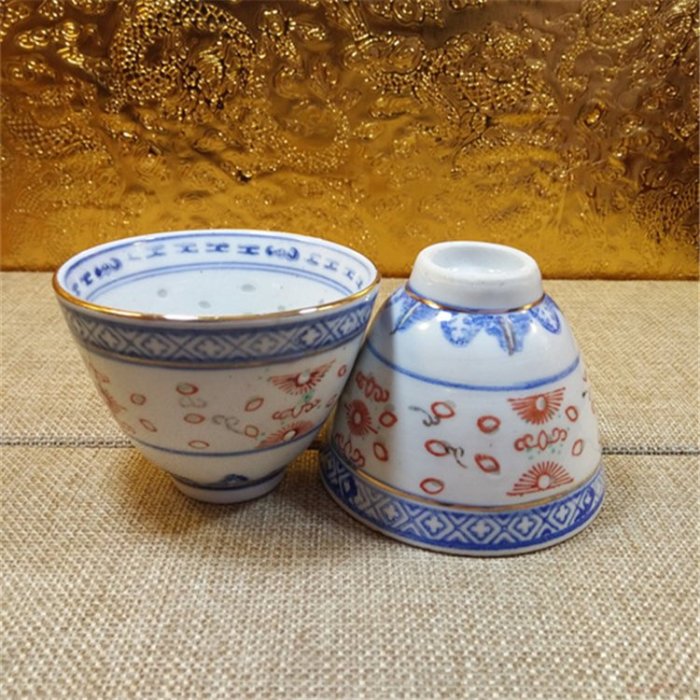 青花 玲瓏盃 茶盃 本溪青花玲珑茶杯价格报价行情- 京东