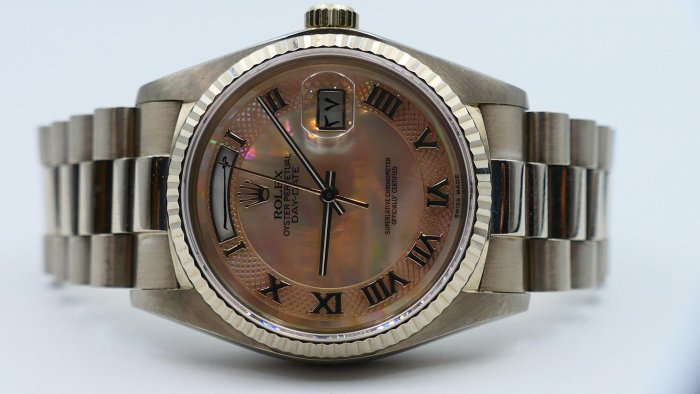 【美好時光】罕見型號勞力士ROLEX 18039白K款Daydate超級完整大全配特殊面（18038 18238 18239參考）