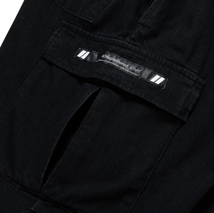 日貨代購CITY】2023SS WTAPS MILT2001 TROUSERS COTTON DENIM 黑縮口