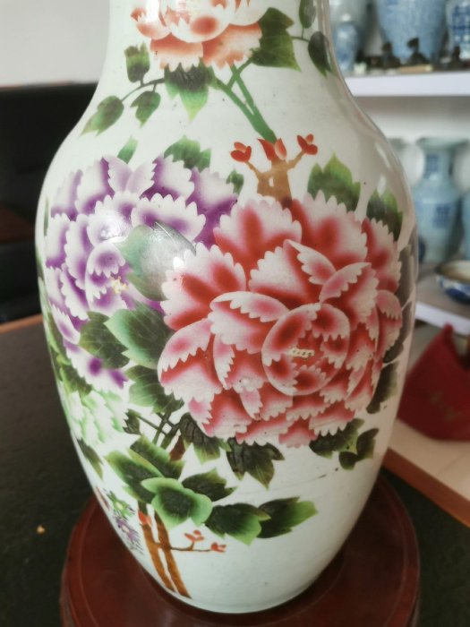 推薦古早味十足的民國時代粉彩富貴牡丹嫁妝瓷瓶，150件套裝，單品獨特
