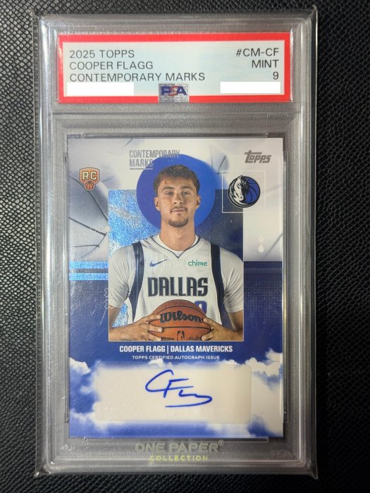 PSA 鑑定卡 9分 簽名 NBA Topps Cooper Flagg Contemporary Marks #CM-CF RC Rookie AUTO