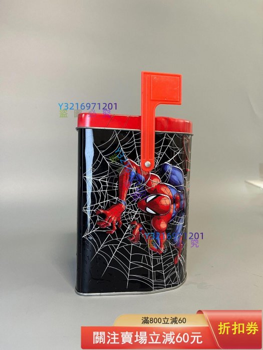 [二手]Marvel漫威 蜘蛛俠 鐵皮郵筒存錢罐（Small Mailbox Tin Box） IP 玩具 公仔 模型【雲錦坊】148