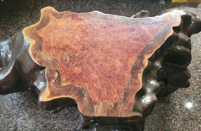 原木花梨茶桌面 原木花梨茶桌面