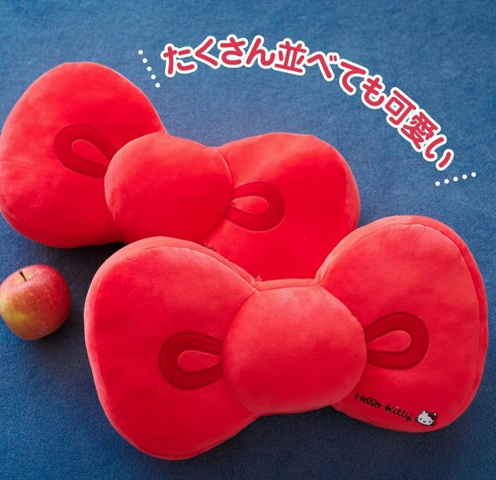 ＊日式雜貨館＊日本三麗鷗 限量款 KITTY 抱枕 數量限定款 KITTY蝴蝶結 抱枕靠枕 24X42X8cm 居家抱枕 Q彈靠枕