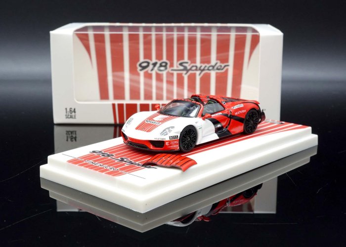 M.A.S.H】現貨特價Timemicro 1/64 Porsche 918 Spyder 紅白塗裝| Yahoo拍賣
