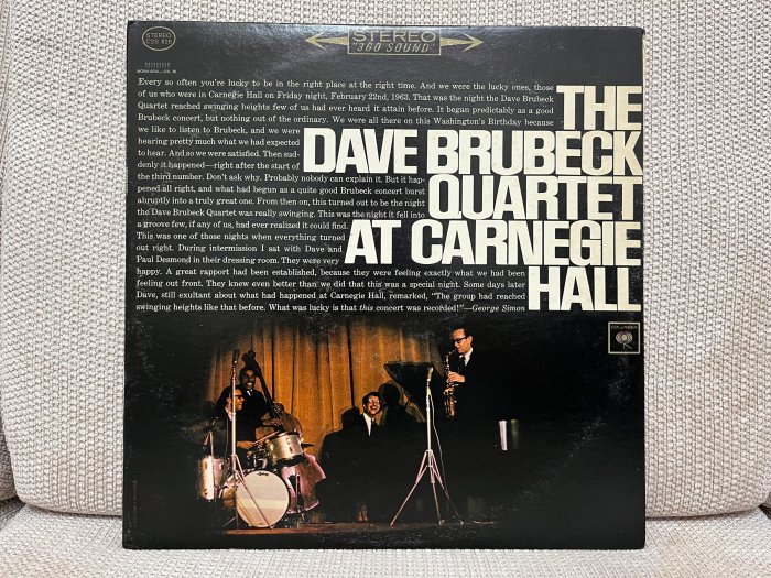 晨雨黑膠【爵士】美版,Columbia ,2片,摺頁,1970版, The Dave Brubeck Quartet – At Carnegie Hall