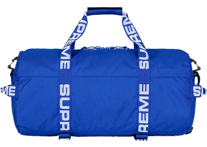 全新現貨Supreme Duffle Bag ss18 Royal 旅行健身中袋現貨(wtaps