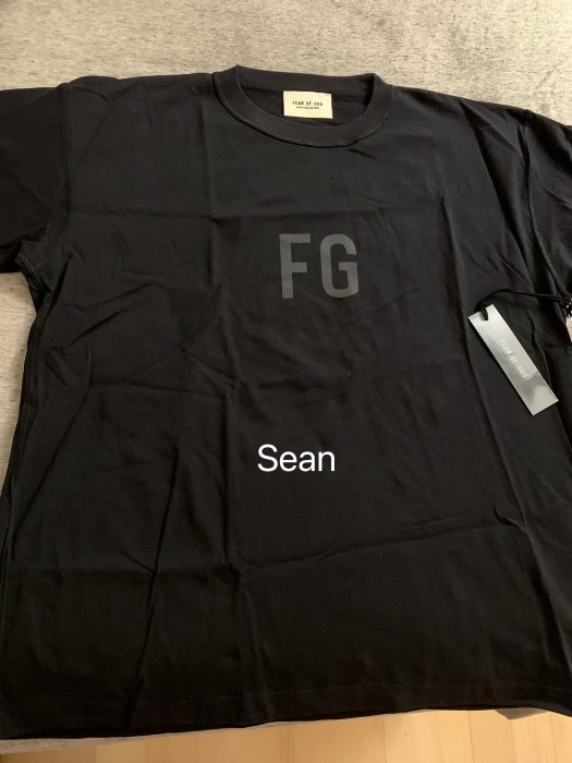 Fear of god fg 3M 反光字體短袖T恤黑色短T t-shirt 全新正品fog tee