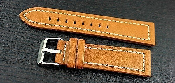 20mm收18mm可替代Hamilton seiko原廠錶帶之高質感平面無紋真牛皮PILOT軍風錶帶義大利皮料