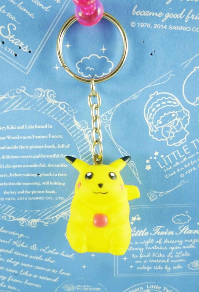 【震撼精品百貨】神奇寶貝 Pokemon~鎖圈/鑰匙圈-皮卡丘-羞羞臉抱蘋果