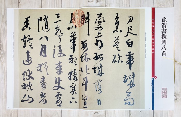 正大筆莊《徐渭書秋興八首》 彩色放大本中國著名碑帖孫寶文上海辭書
