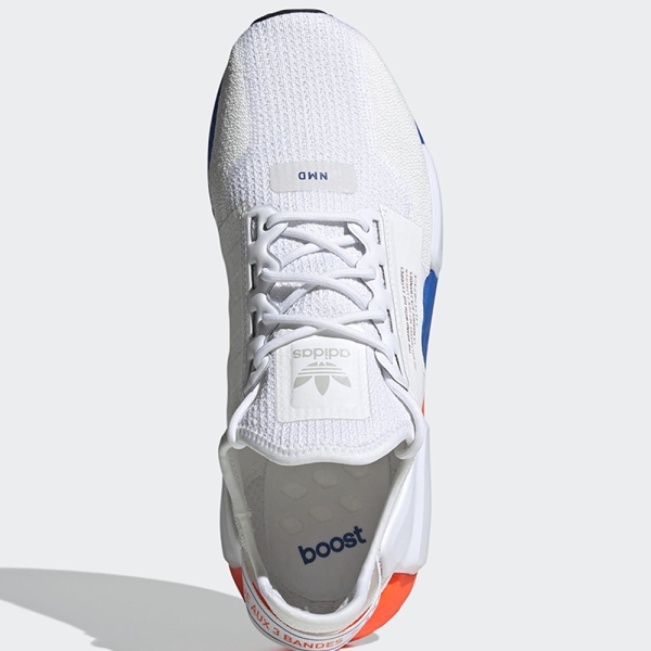 ADIDAS NMD_R1 V2 男鞋 慢跑 休閒 Boost 襪套 避震 透氣 拚色 白 藍 橘【運動世界】FX3949 | 慢跑鞋 ...