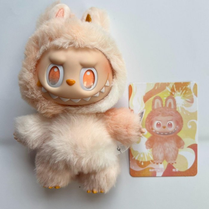 泡泡瑪特Labubu3.0 拉布布 橙色 歡樂 印尼旅游帶回 盒子已拆 內袋都有-135570