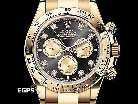 【永生流當品】2025卡 ROLEX 勞力士 126508 黃K金 迪通拿 金色熊貓面 黑色八鑽面盤  KWG3116