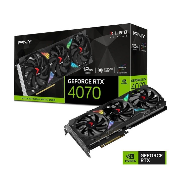 @電子街3C特賣會@全新 PNY RTX 4070 12GB XLR8 EPIC-X RGB 三風扇  RTX4070