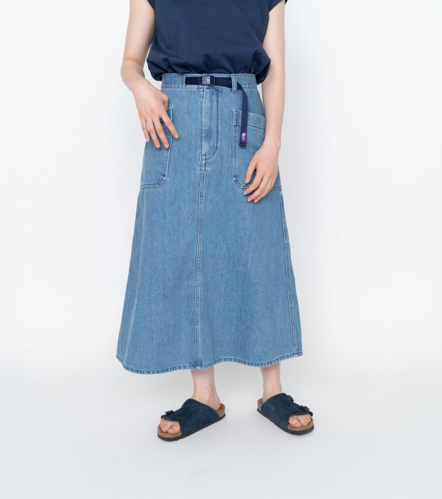 THE NORTH FACE PURPLE LABEL Denim Skirt 牛仔裙NTW5312N。太陽