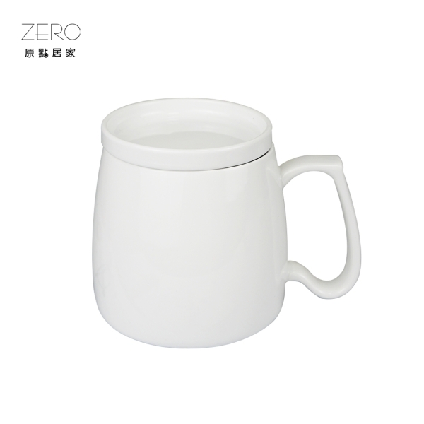 ZERO原點居家MIT台灣製造馬克杯640mL胖胖杯+蓋帶蓋馬克杯牛奶杯