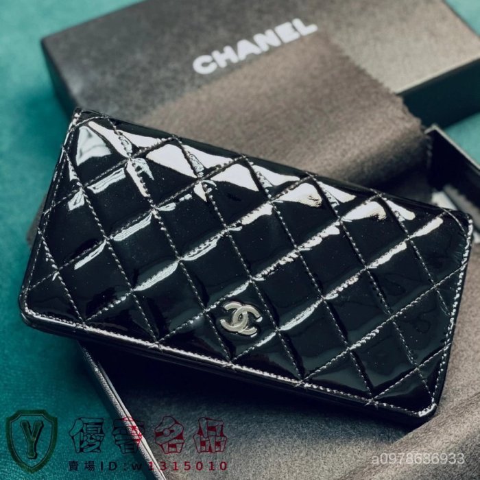【日本二手】CHANEL 香奈兒 黑色 漆皮 長款 錢包 錢夾 長夾